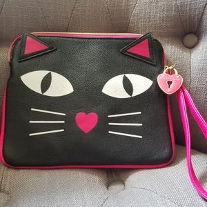 Betsey Johnson cat wristlet